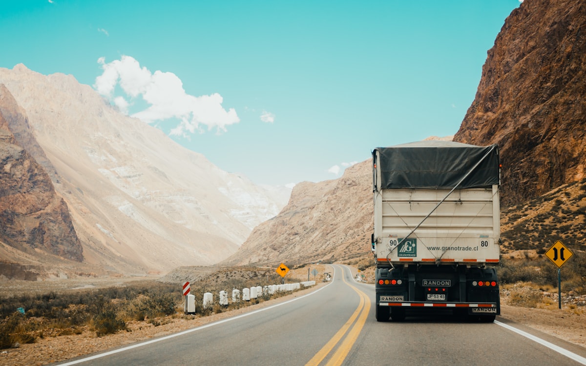 Moving truck on the open highway